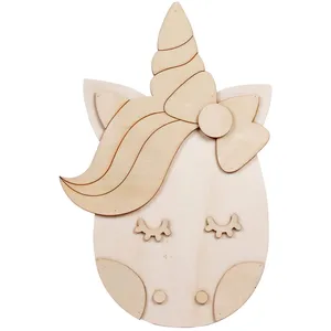 Comparateur de prix : Paris Prix Homéa, Tête Animal à Peindre en Bois 22,5 x 35 cm Licorne