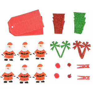 Paris Prix Set Papeterie Noël 20 Pièces "Christmas" 16cm Rouge pas cher