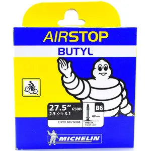Comparateur de prix : Chambre à Air vélo Michelin Air Stop B6 27,5 x 2,45/3,00'' Presta 40m