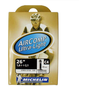 Michelin Chambre à air Aircomp Ultralight 26xX1.6/2.1 Valve Schrader 34mmVendu paramazon