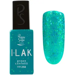 Vernis semi-permanent I-LAK de Peggy Sage green confetti pas cher