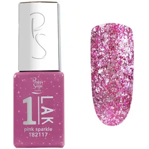 1-LAK Vernis Semi-permanent 3 en 1 de Peggy Sage pink sparkle pas cher