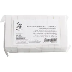 Comparateur de prix : PEGGY SAGE lot de 10 ponces bloc blancs minces pour ongles