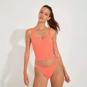 Banana Moon Top à bretelles corail TIAMO SCRUNCHY M pas cher