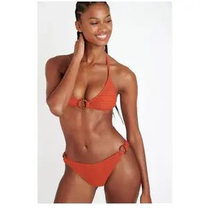 Bas de maillot de bain smocké marron VAIVA GROOVE M pas cher
