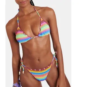 Banana Moon Haut de bikini rayé brillant CIRO LOMARICA XL pas cher