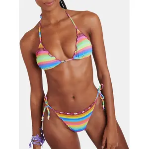 Banana Moon Bas de maillot de bain rayé brillant LUMA LOMARICA XL pas cher