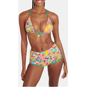 Banana Moon Bas de maillot shorty imprimé coloré NINA SUNNYPOP XS pas cher