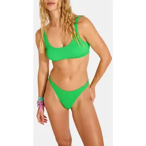 Bas de maillot de bain vert NAIDA POPCORN XXS pas cher
