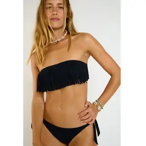Haut de maillot de bain bandeau noir WESTO FRINGES XL pas cher