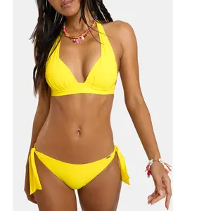 Haut de maillot push-up jaune MAHO SPRING XL pas cher