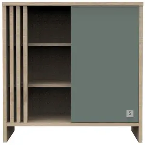 Sauthon mobilier Commode 1 porte Tokyo sauge