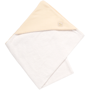 Comparateur de prix : Sauthon Cape de bain en gaze de coton Vanille (75 x 75 cm)