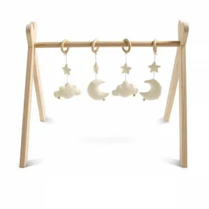 Arche d'éveil bois avec 4 jouets UNI VANILLA - Sauthon TU pas cher