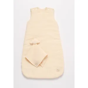 Comparateur de prix : Sauthon Gigoteuse Bébé Hiver En Double Gaze De Coton Et Son Doudou Mouchoir Beige