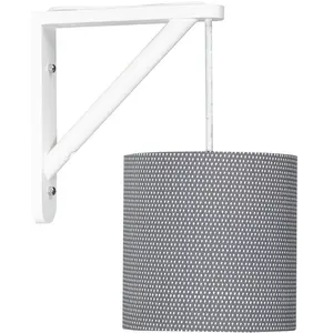 Comparateur de prix : Applique murale - Sauthon Baby Déco - Babyfan - Coton gris - Style scandinave - 1 ampoule