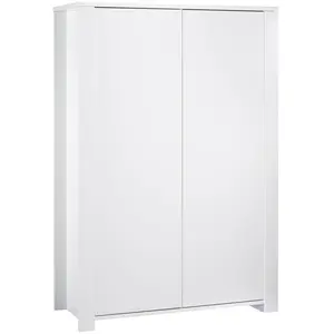 Armoire 2 Portes Loft Blanc - Sauthon Meubles pas cher
