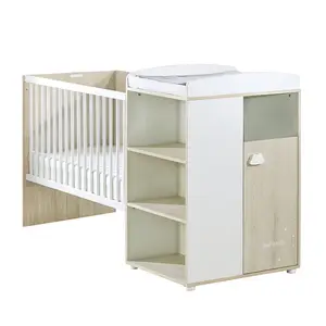 Comparateur de prix : SAUTHON Lit bébé combiné 120x60 cm évolutif en 90x190 cm SMILE Hêtre cendré