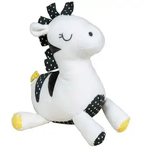 Peluche Zèbre Pluche Et Pompon - Sauthon Baby Deco pas cher