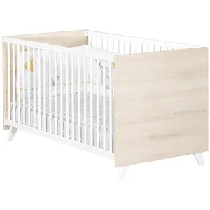 Lit bébé évolutif - 140x70cm - Babyprice Scandi naturel - En bois