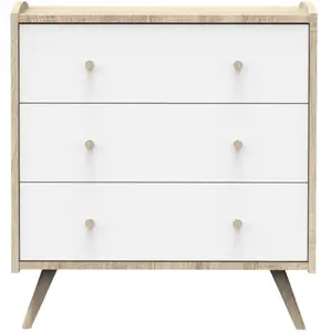 Comparateur de prix : SAUTHON Commode 3 tiroirs Access Blanc Bois