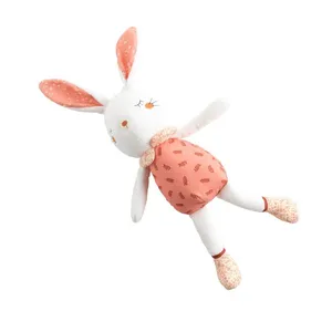 Doudou en velours blanc ESMEE - Sauthon TU pas cher