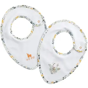 Comparateur de prix : Sauthon Bavoirs en coton blanc et sauge lot de 2 Promenons nous