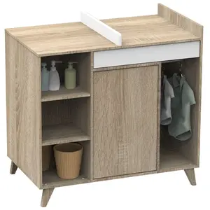 Comparateur de prix : Commode À Langer Évolutive Nova Blanc Lin - Sauthon Meubles