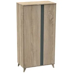 Comparateur de prix : Sauthon Armoire 2 Portes Nova Gris Volcan - Sauthon Meubles