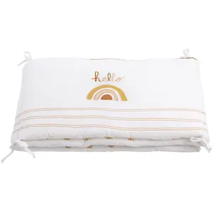 Comparateur de prix : Tour de lit bébé 200x40cm en coton blanc SUNLIGHT - Sauthon TU