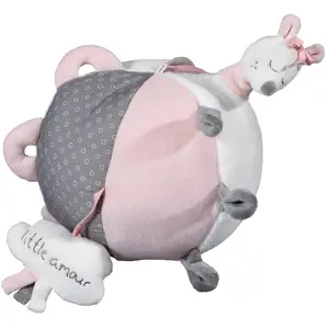 Comparateur de prix : Balle d'activité bébé en velours Rose LILIBELLE - Sauthon TU
