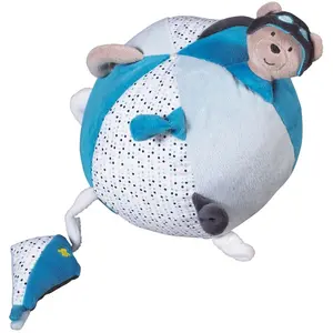 Balle d'activités en velours - SAUTHON - Lazare - Bleu - Bébé - 18 cm