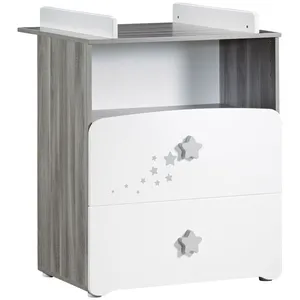 Comparateur de prix : Baby Price Commode à langer et 1 niche en bois blanc