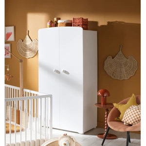 Comparateur de prix : Les Tendances - Armoire Basic 2 portes boutons blanc babyprice - color