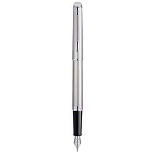 Stylo plume Hémisphère acier brossé plume moyenne WatermanVendu parfnac
