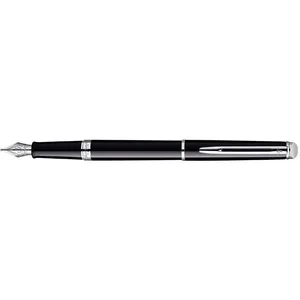 Comparateur de prix : Stylo plume Hémisphère laqué noir et palladium plume moyenne Waterman