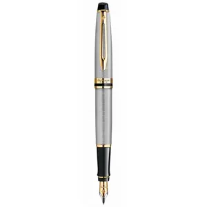Comparateur de prix : Waterman Expert Stylo plume, Acier Inoxydable, plume moyenne, encre bleue, Coffret cadeau
