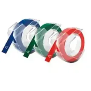 Comparateur de prix : Dymo S0847750 - (9 mm) - Blanc sur noir/rouge/bleu - Ruban