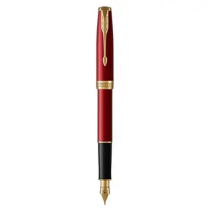 Comparateur de prix : PARKER Sonnet Stylo plume, laque rouge, Plume fine, encre noire, Coffr...