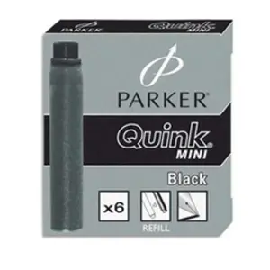 Comparateur de prix : Etui de 6 mini cartouches Parker pour plume Esprit, Noir