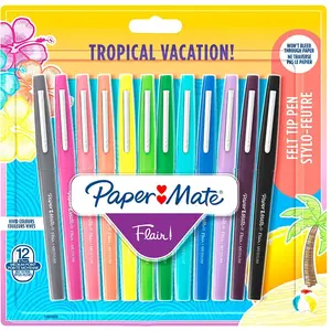 Comparateur de prix : Paper Mate Pack De Marqueurs Flair Vacances Tropicales M 0.7 Mm