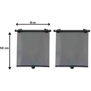 2 Rideaux Pare-soleil Enrouleurs Latéraux Norauto 50 X 45 CmVendu parnorauto