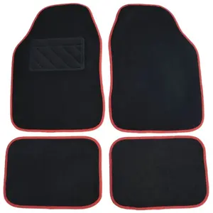 1er prix Jeu De Tapis Universel En Moquette Noir Et Rouge Norauto UnikarVendu parnorauto