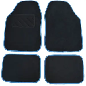 1er prix Jeu De Tapis Universel En Moquette Noir Et Bleu Norauto UnikarVendu parnorauto