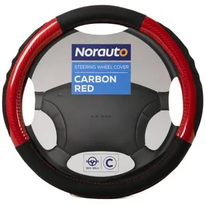 Couvre Volant Norauto Carbone Noir / RougeVendu parnorauto