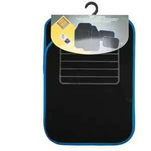 Jeu Complet De Tapis De Voiture Universels Noirs Ganse Bleu Moquette 1...