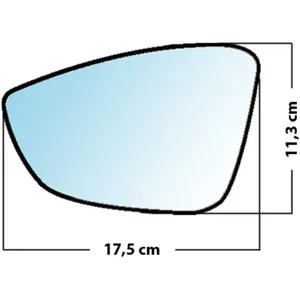 Mad Miroir De Rechange Grand Angle Côté Conducteur Vw Passat 2010 2014 / Scirocco 2008  /Vendu parnorauto