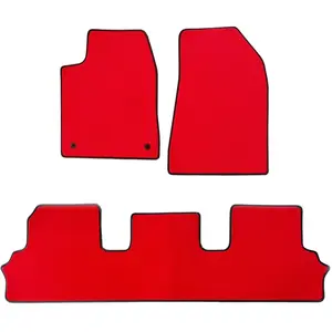 Jeu Complet De Tapis Sur Mesure Rouge En Moquette Couture pas cher