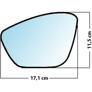 Mad Miroir De Rechange Grand Angle Côté Conducteur Peugeot 208 2012  / 308 2013  / 508Vendu parnorauto