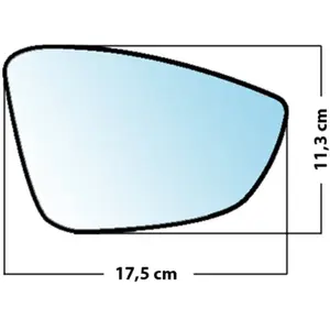 Mad Miroir De Rechange Bombé Côté Passager Vw Passat 2010 2014 / Scirocco 2008  / Sharan pas cher